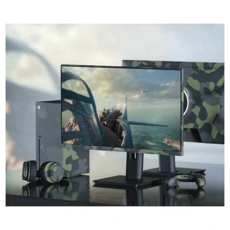 JAPANNEXT JN-IPS238FHD200F-HSP-CAMO monitorius 61 cm (24 colių) 1920 x 1080 pikselių Full HD LCD juodas