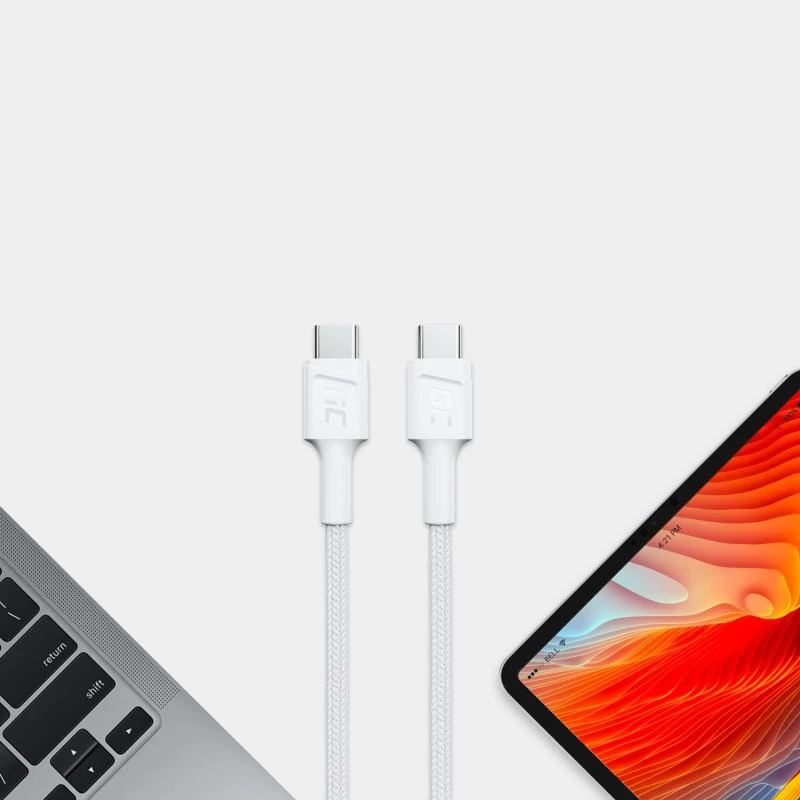 Greencell KABGC31W USB-C laidas 30 cm baltas