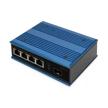 Digitus 4 prievadų Fast Ethernet tinklo jungiklis, pramoninis, nevaldomas, 1 SFP FE uplink