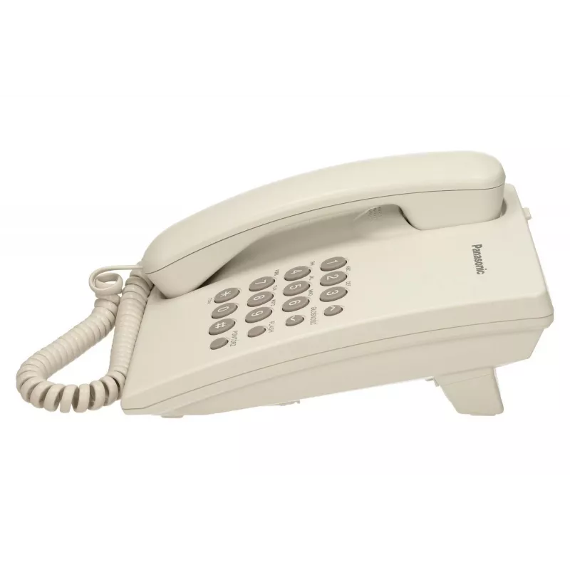 Panasonic KX-TS500PDW analoginis telefonas – 16 mygtukų, baltas, ant stalo/sienos, 100 įrašų telefonų knyga
