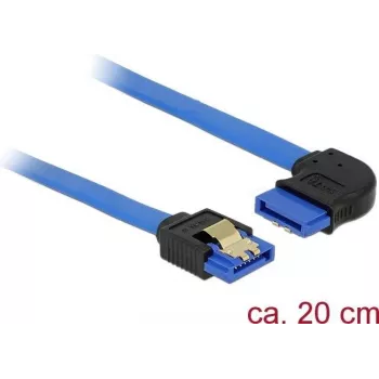 SATA kabelis DeLOCK 84989 0,2 m SATA 7 kontaktų juoda mėlyna