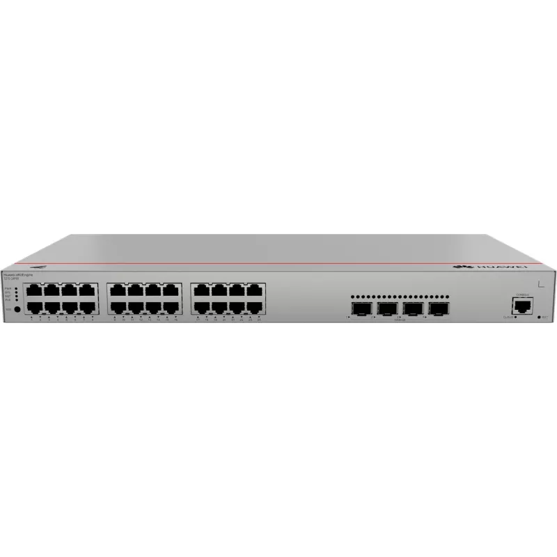 Huawei S310-24P4X valdomas Gigabit PoE tinklo jungiklis, 4x SFP+ 24x PoE, 4x SFP+, montuojamas į stelažą
