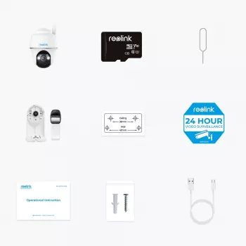 Reolink Go Series G430 - 5MP lauko baterijinė kamera, 4G LTE tinklas, žmogaus/transporto priemonės/gyvūno aptikimas, 355° pasukimas ir 140° pakreipimas