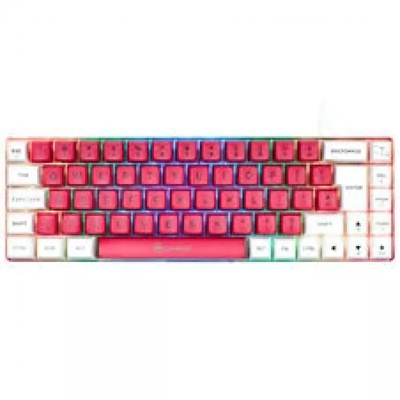 GAMIAC TKL69G SF Gaming klaviatūra, Kailh Red – balta/raudona