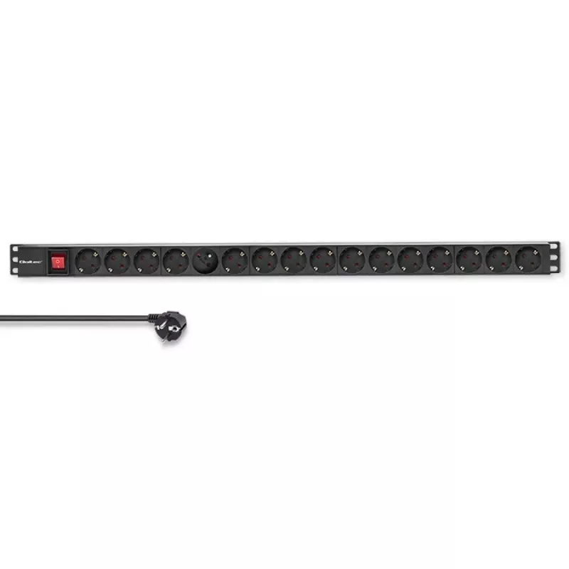Qoltec aliumininis PDU stelažui | 16A | 16 x Schuko | Vertikalus | 1,8 m