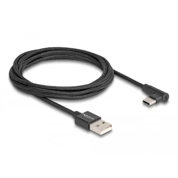 DeLOCK USB 2.0 laidas USB-A kištukas į USB-C kištuką 2 m juodas