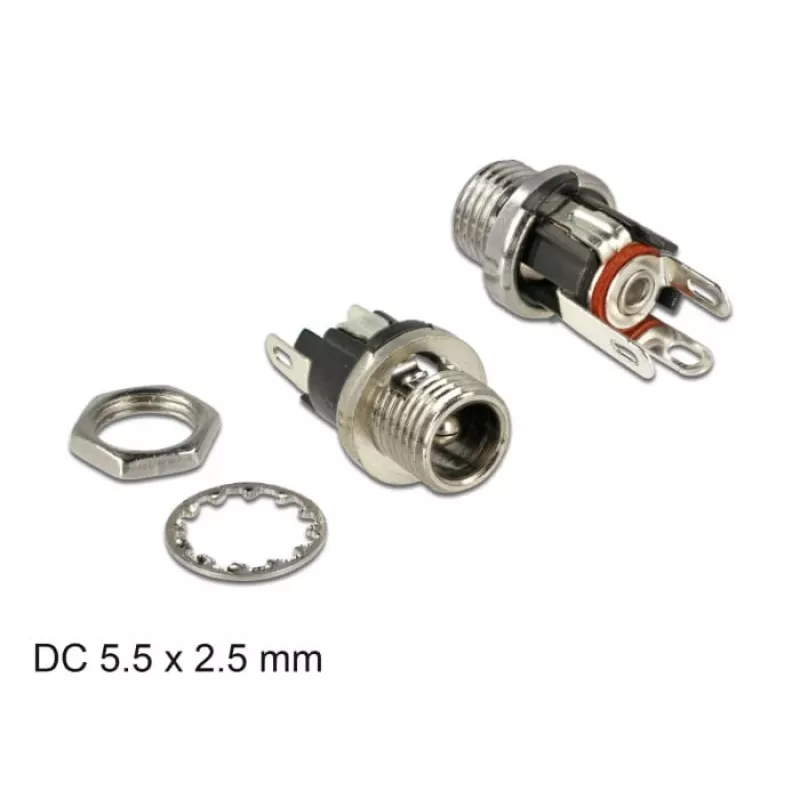 DC jungtis DeLOCK 89911 juoda nikeliuota