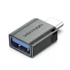 Vention USB-C (vyriškas) į USB 3.0 (moterišką) OTG adapteris, pilkas, aliuminio lydinys