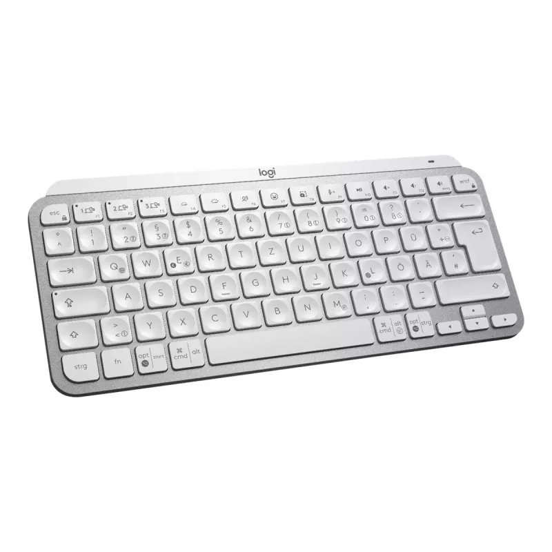 Logitech MX Keys Mini belaidė apšviesta klaviatūra, šviesiai pilka, ispaniškas išdėstymas