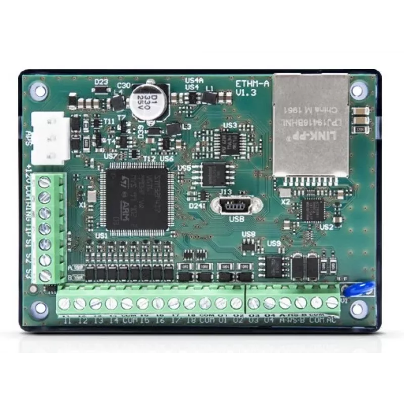 Pranešimų modulis SATEL ETHM-A apsaugos signalizacijos sistemoms, 12 V, 80 mA, 83×26×60 mm