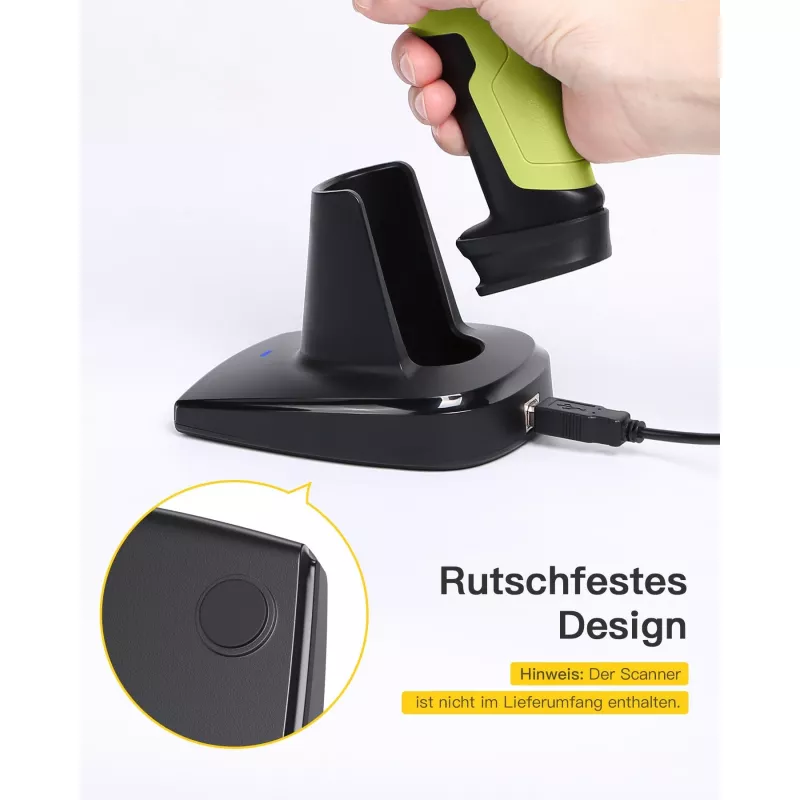 Brūkšninių kodų skaitytuvas Inateck BS04001 2-in-1 belaidis USB įkraunamas rankinis