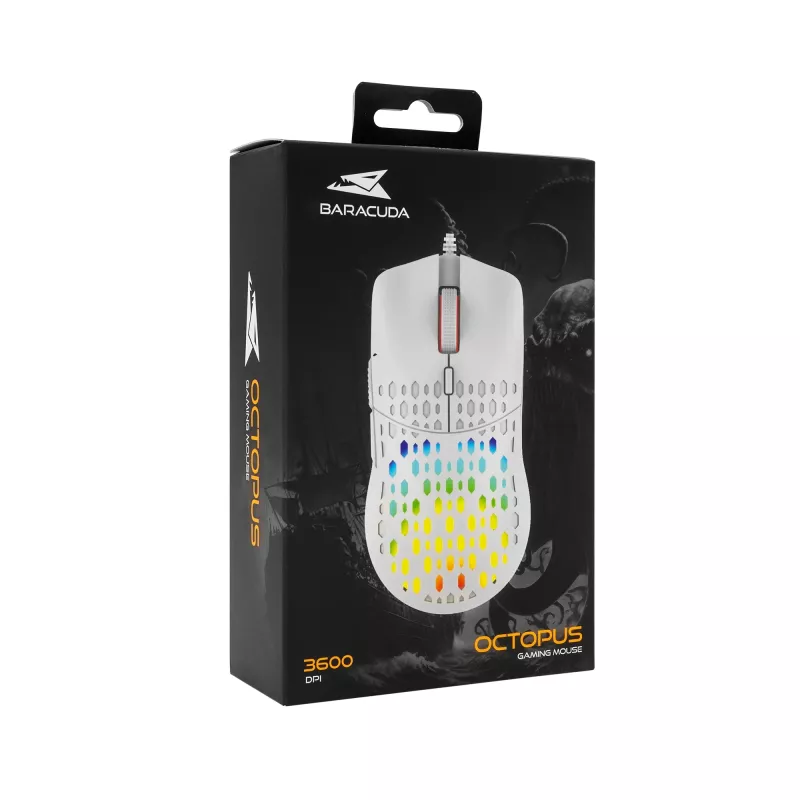 Baracuda BGM-022 OCTOPUS White – žaidimų pelė