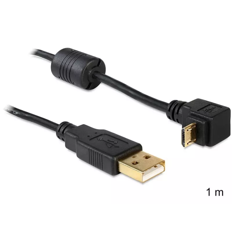 USB laidas DeLOCK USB 2.0 1 m Micro-USB B juodas