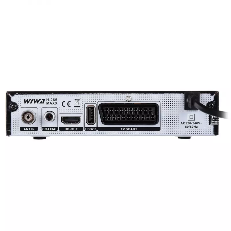TV priedėlis WIWA H.265 LITE – DVB-T / DVB-T2 imtuvas su H.265 palaikymu, Full HD, HDMI, USB, SCART