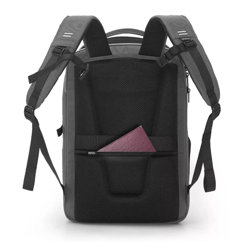 Kuprinė XDDESIGN Bizz Grey P705.932 – atspari vandeniui, lengva miesto kuprinė