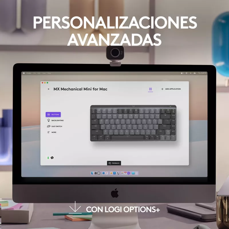 Logitech MX Mechanical Mini belaidė mechaninė klaviatūra (tenkeyless, Bluetooth)