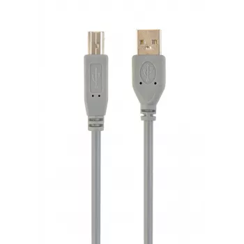 USB 2.0 A tipo kištukas į B tipo kištuką 1,8 m pilkas laidas