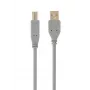 USB 2.0 A tipo kištukas į B tipo kištuką 1,8 m pilkas laidas
