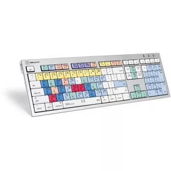 Klaviatūra Logickeyboard ALBA Universal USB AZERTY prancūziška sidabrinė