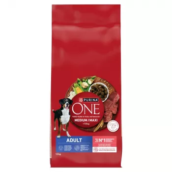 PURINA ONE MED/MAX Suaugusiems Jautiena ir Ryžiai 12kg