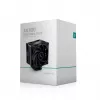 Oro aušintuvas DeepCool AK400 ZERO DARK PLUS — 120 mm FDB ventiliatorius, 4 šilumos vamzdeliai 6 mm, skirtas LGA 1700/AM4/AM5, aukštis 155 mm, juodas