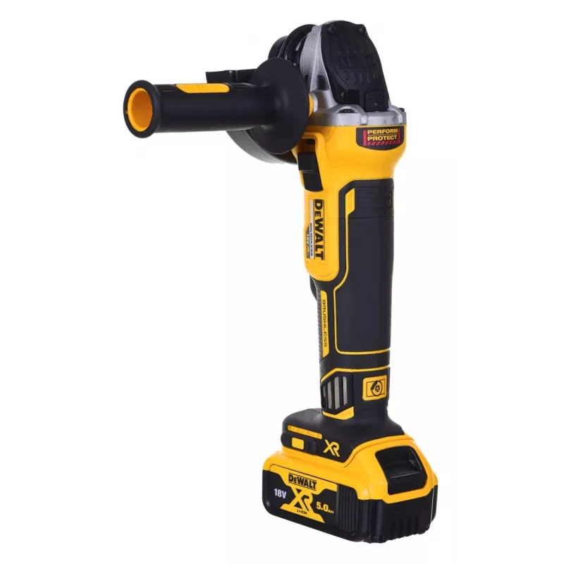 DeWALT DCK2080P2T-QW kombinuotas įrankių rinkinys — 18V Li‑Jon 5Ah (2x), šlifuoklis DCG405, gręžtuvas/suktuvas, M14 šlifavimo diskas, dėklas