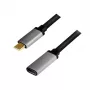 LogiLink USB C kabelis USB 3.2 Gen 2 CUA0105 0,5 m USB-C juodas/pilkas