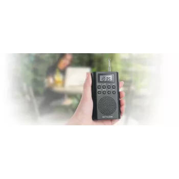 Nešiojamas radijo imtuvas Muse M-03 R FM PLL, LCD ekranas, išorinė antena, juodas