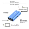 HDMI kartotuvas, 20m, 8K 60Hz, HDCP 2.3, aliuminis, mėlynas