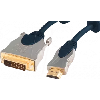 Laido adapteris ShiverPeaks SP77481 1,5 m HDMI A tipo – DVI-D mėlynas chromuotas