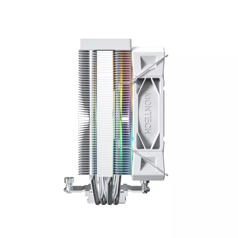 Oro aušintuvas Montech NX400 ARGB 120 mm Baltas – 270 W TDP, FDB, 156×74×120 mm
