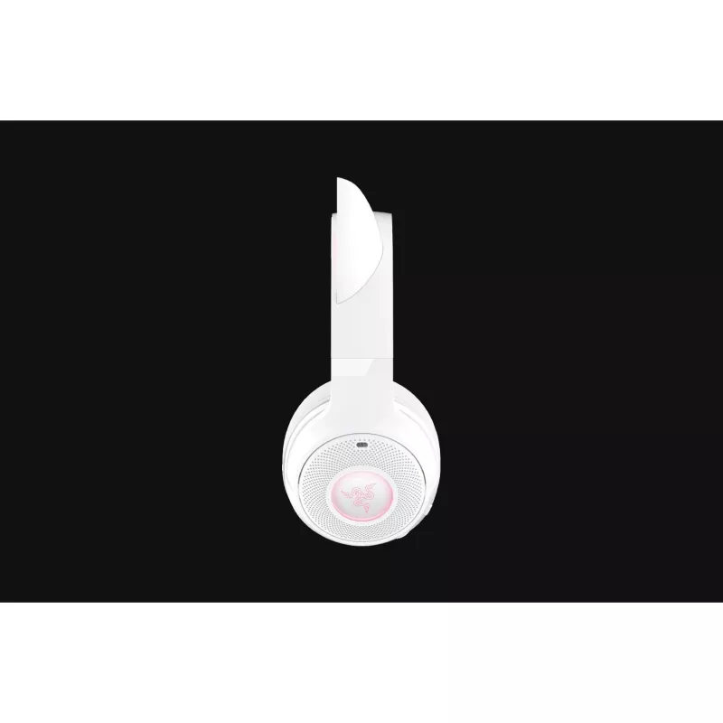 Belaidės žaidimų ausinės Razer Kraken Kitty V2 BT White su Bluetooth, THX Spatial Audio, RGB apšvietimu