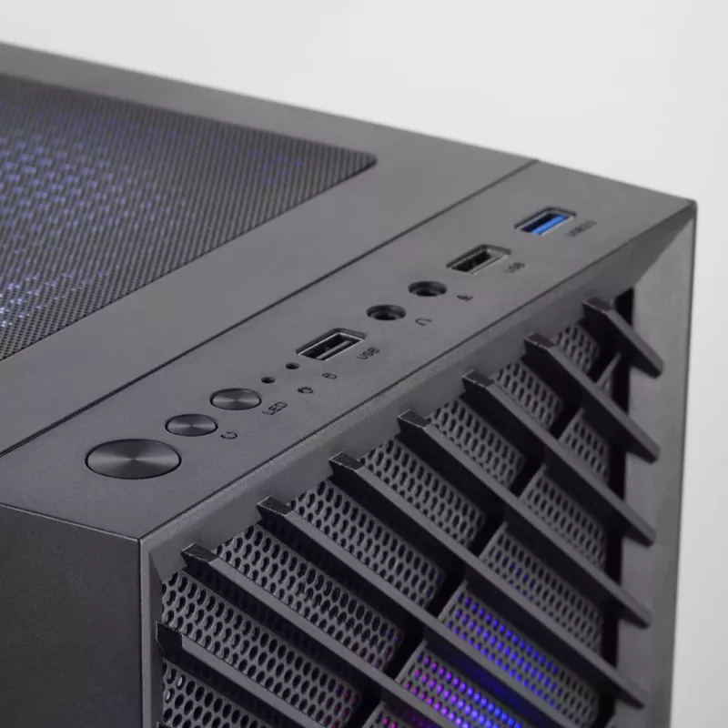 PC korpusas TACENS Mars Gaming MC-VORTEX Mini Tower Mini-ITX/Micro-ATX grūdintas stiklas juodas, 3x120 mm, 27,3 cm GPU, 162 mm aušintuvas