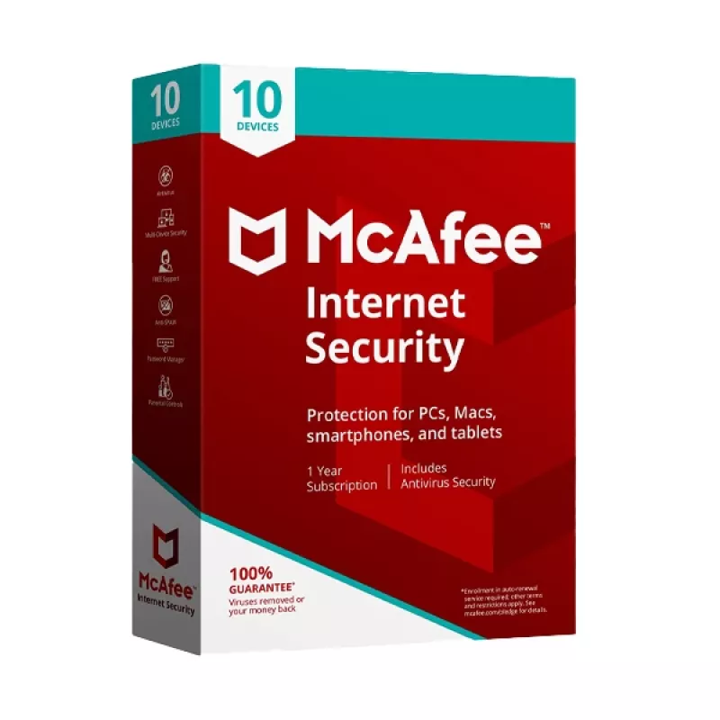 McAfee Internet Security 10 įrenginių 1 metai