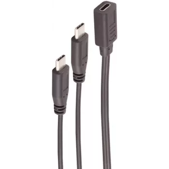 USB kabelis ShiverPeaks BS13-20020 USB 2.0 0,3 m 2x USB C juodas