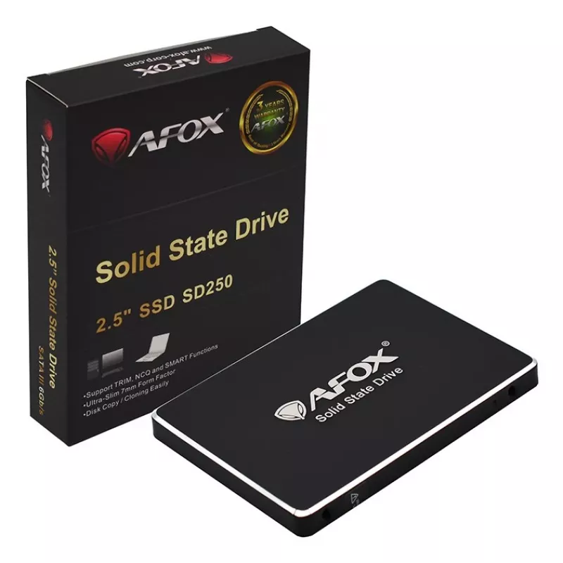 Vidinis 2,5 colio SSD diskas AFOX SD250-2000GN 2 TB SATA III, 560 MB/s skaitymas, 520 MB/s rašymas
