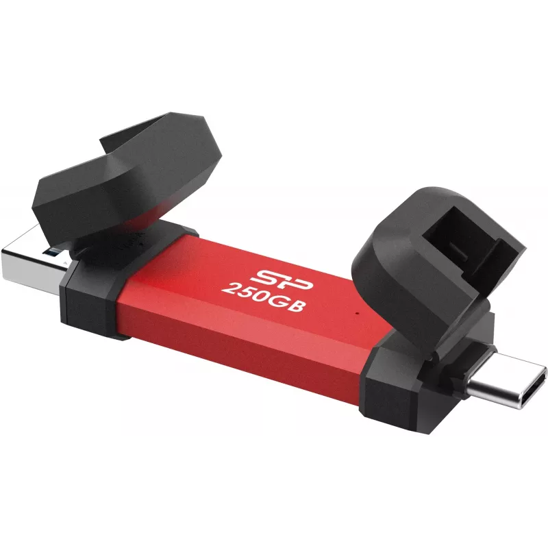 Nešiojamas SSD diskas Silicon Power DS72 250GB, USB-C/USB-A 3.2 Gen 2