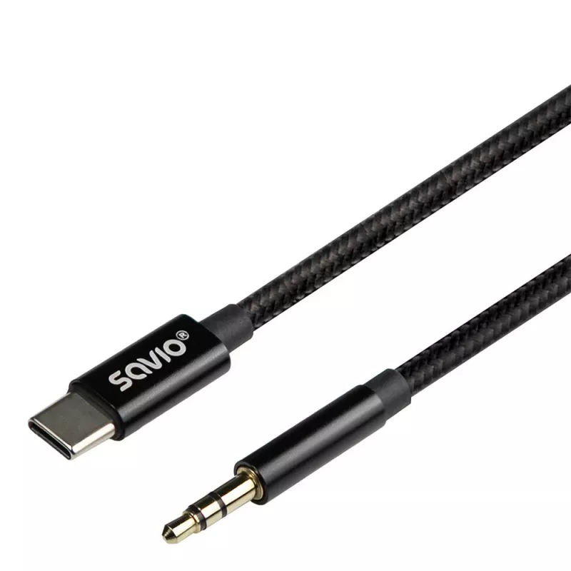 Audio kabelis Savio CL-188 2m Juodas Vyriškas-Vyriškas
