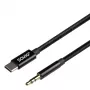 Audio kabelis Savio CL-188 2m Juodas Vyriškas-Vyriškas