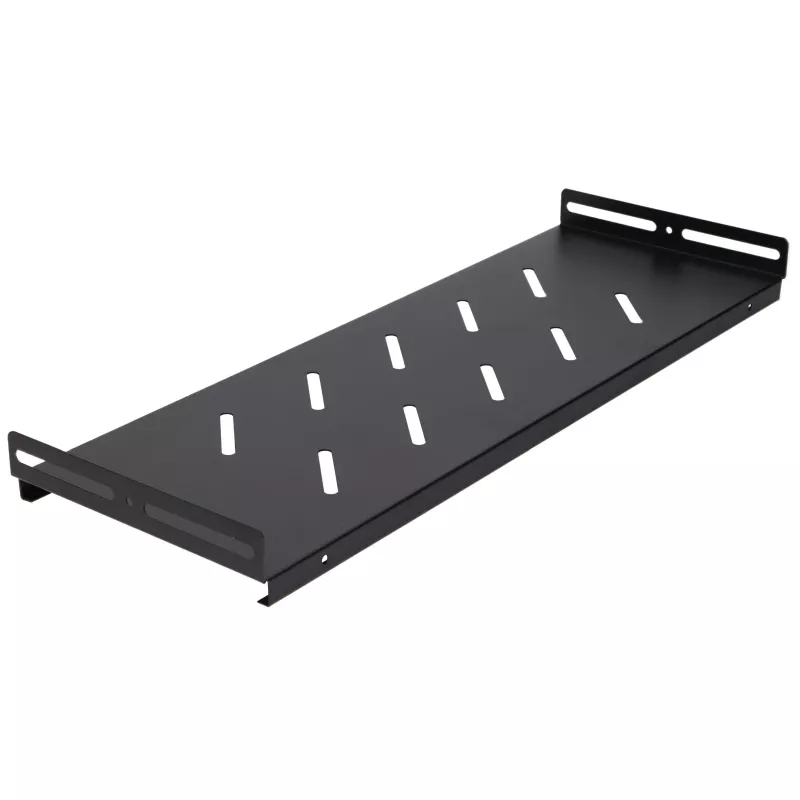 EXTRALINK LITE 9U 530x400 sieninis stelažinis kabinetas juodas su lentyna