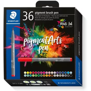 Brush Pen Staedtler Pigment Arts 36 spalvų rinkinys