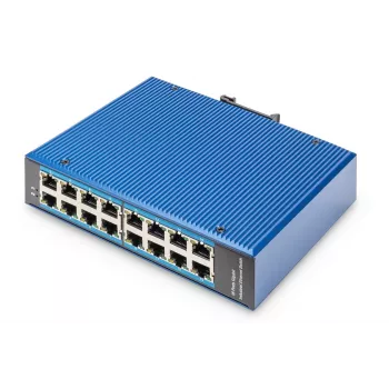 Digitus 16 prievadų Gigabit Ethernet pramoninis tinklo jungiklis, nevaldomas