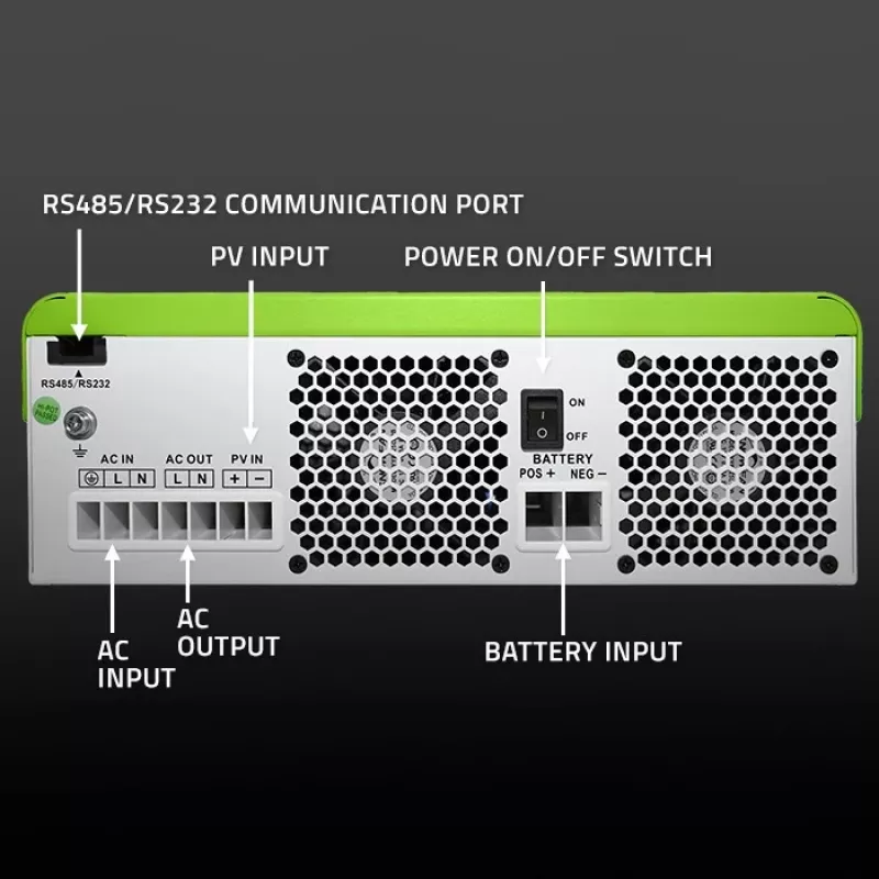 Hibridinis saulės inverteris nepriklausomam tinklui 6200W | 120A