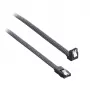 CableMod ModMesh SATA kabelis – Serial ATA 150/300/600 – SATA (M) stačiu kampu į SATA (M) – 60 cm – anglies spalva (CM-CAB-RSAT-N60KC-R)