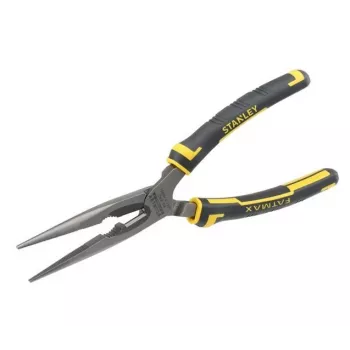 Replės smailianosės Stanley FatMax Long Nose Pliers juodos ir geltonos 200 mm 203 g