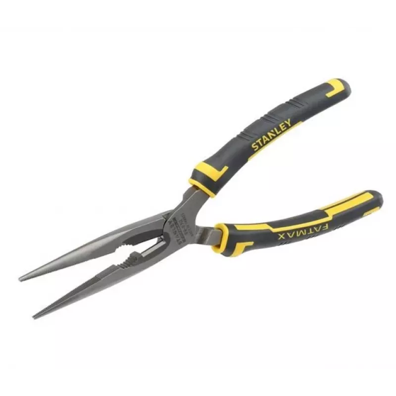 Replės smailianosės Stanley FatMax Long Nose Pliers juodos ir geltonos 200 mm 203 g