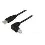 Microconnect USBAB2ANGLE10 USB kabelis 10 m USB A USB B juodas