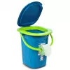 GreenBlue GB320BL nešiojamas kelioninis tualetas su kibirėliu, sėdyne, dangčiu ir rankena, 19 l