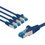 Goobay CAT 6A jungiamasis kabelis S/FTP PiMF 5 m mėlynas 5 vnt. rinkinys - varinis laidininkas CU (67532)