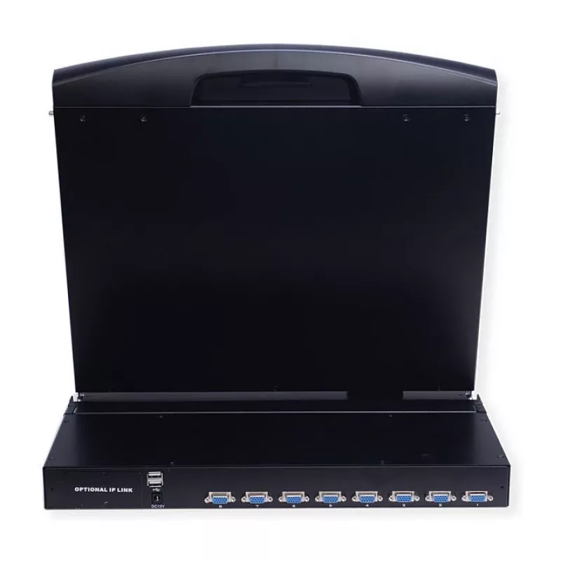 Rack konsolė VALUE 26.99.0162 – 17 colių (43,2 cm) 1280x1024 1U, USB klaviatūra/pelė, juoda